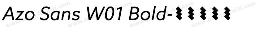 Azo Sans W01 Bold字体转换